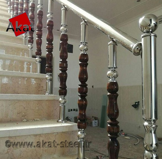 نرده استیل و چوب نرده استیل و چوب